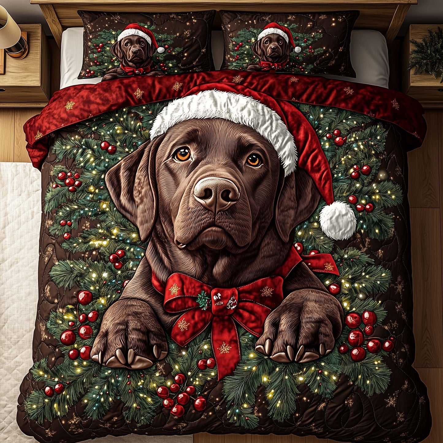 Yuletide Labrador Duvet Cover Set GFTOTP14363
