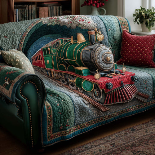 Yuletide Express Quilted Sofa Cover GFTOTP14370