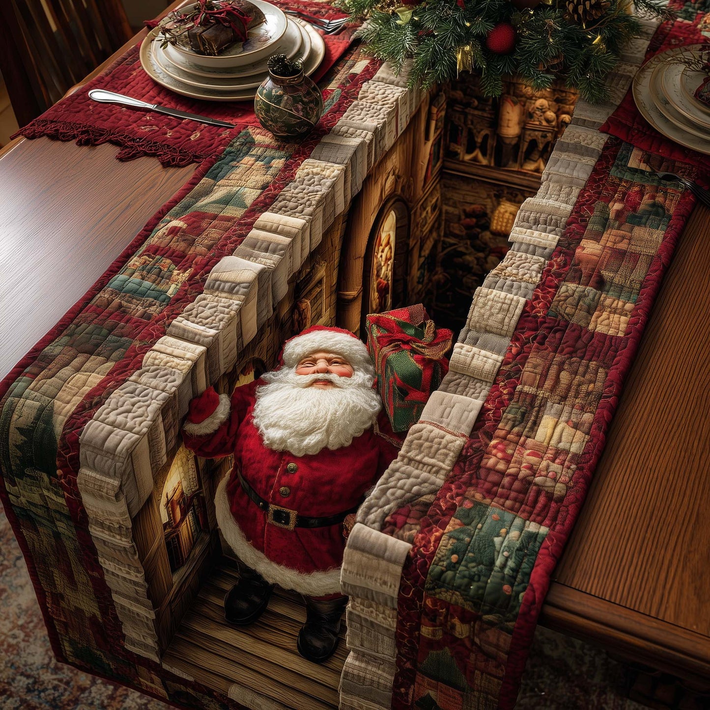 Jolly Workshop Quilted Table Runner GFTOTP14403