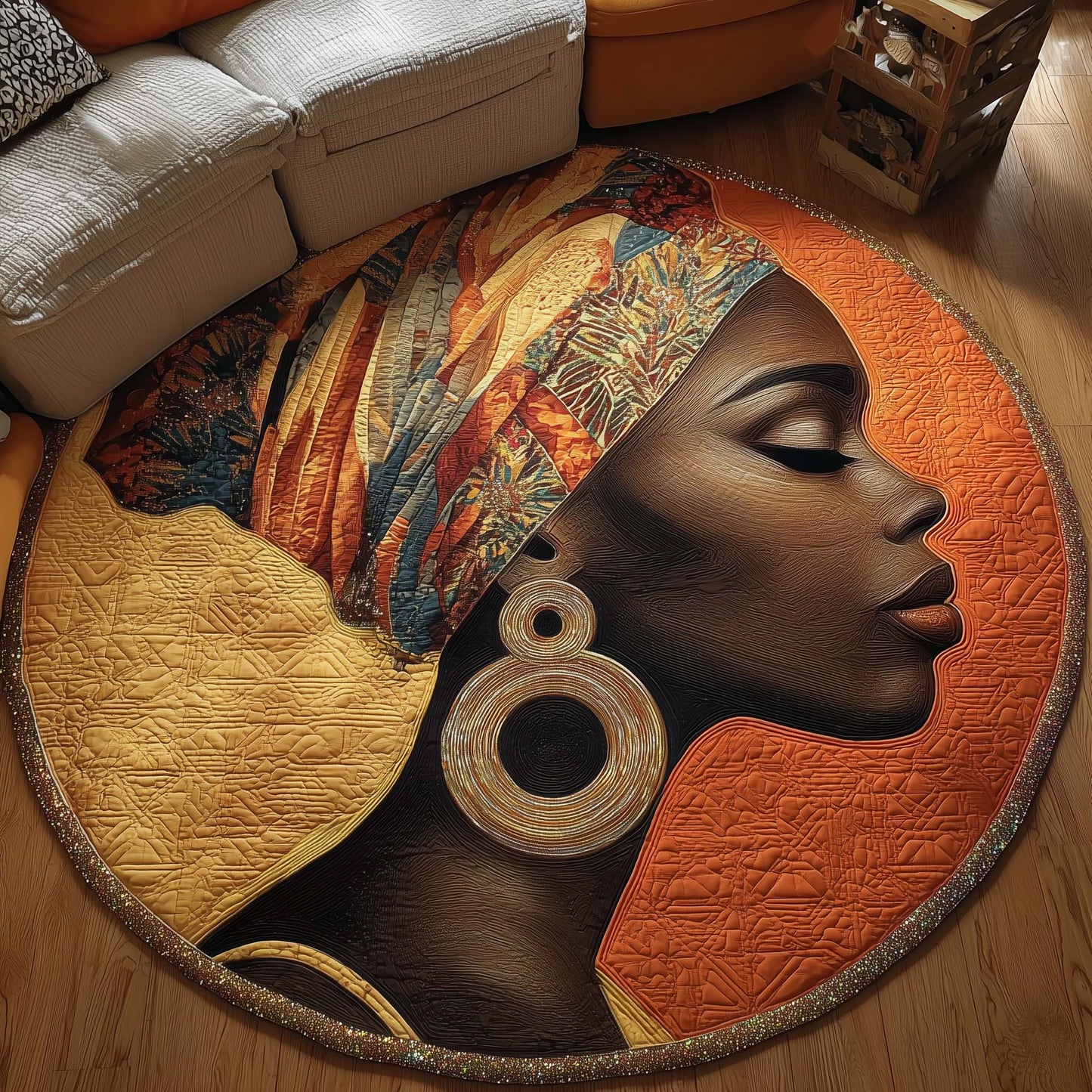 Heritage Glow Quilted Round Mat GFTOTP14416