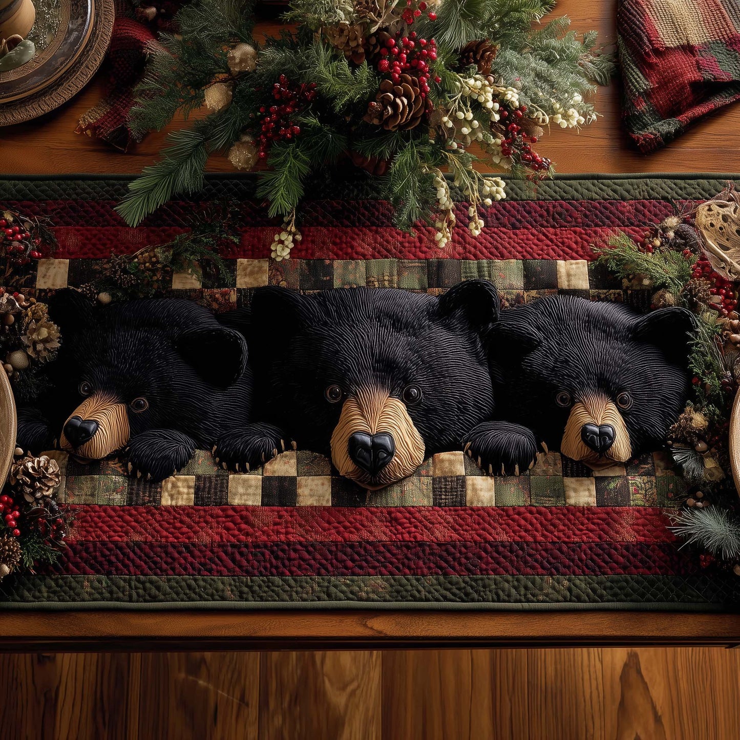 Bear Forest Spirit Quilted Table Runner GFTOTP14428