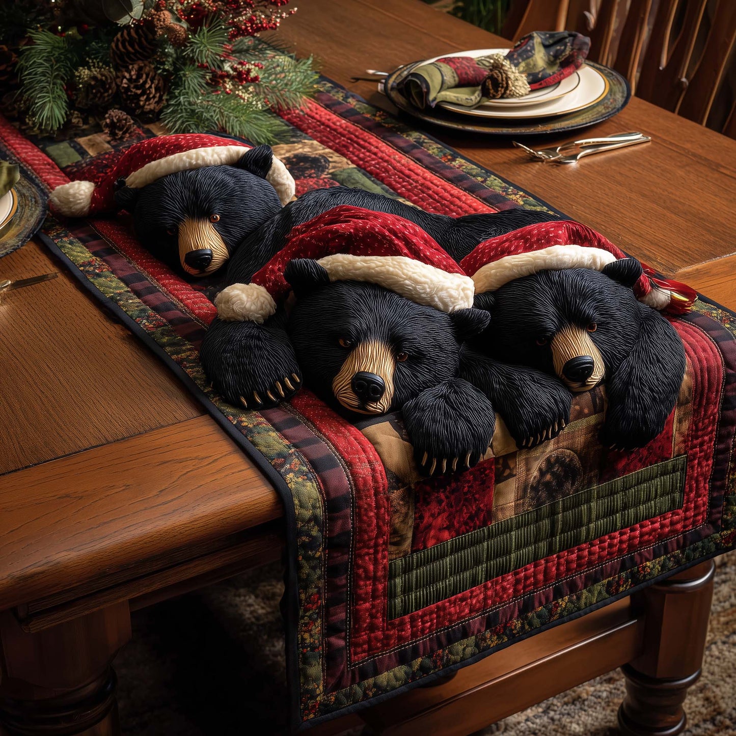 Bear Forest Spirit Quilted Table Runner GFTOTP14429