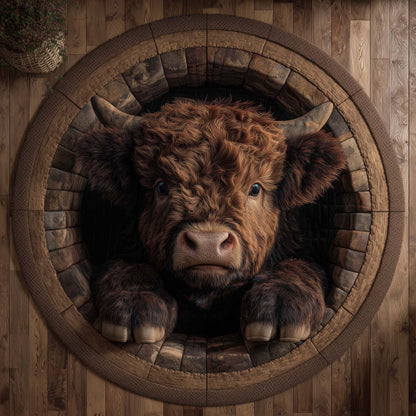 Rustic Homestead Quilted Round Mat GFTOTP14451