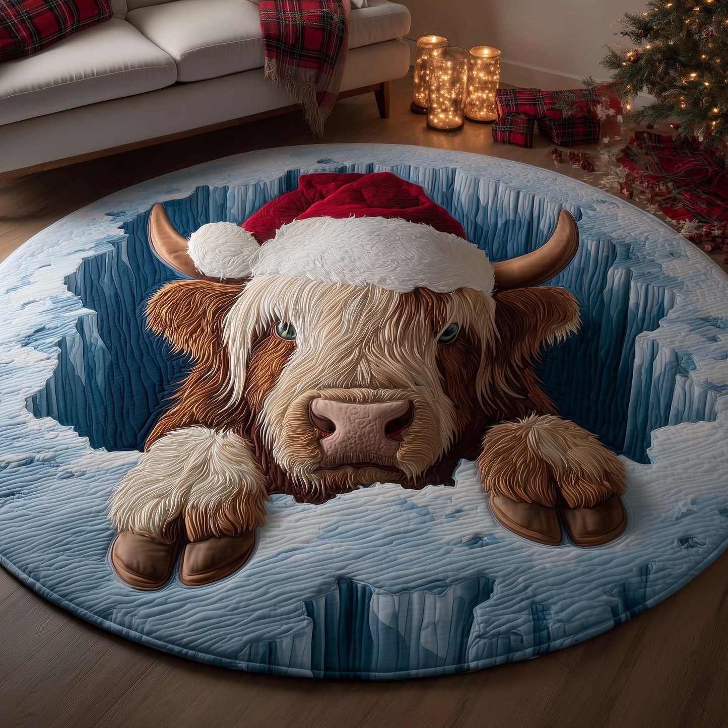 Rustic Homestead Quilted Round Mat GFTOTP14456