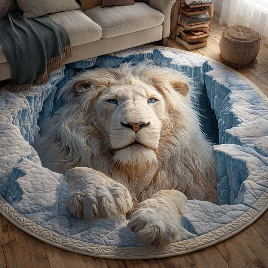 Majestic Lion Quilted Round Mat GFTOTP14464