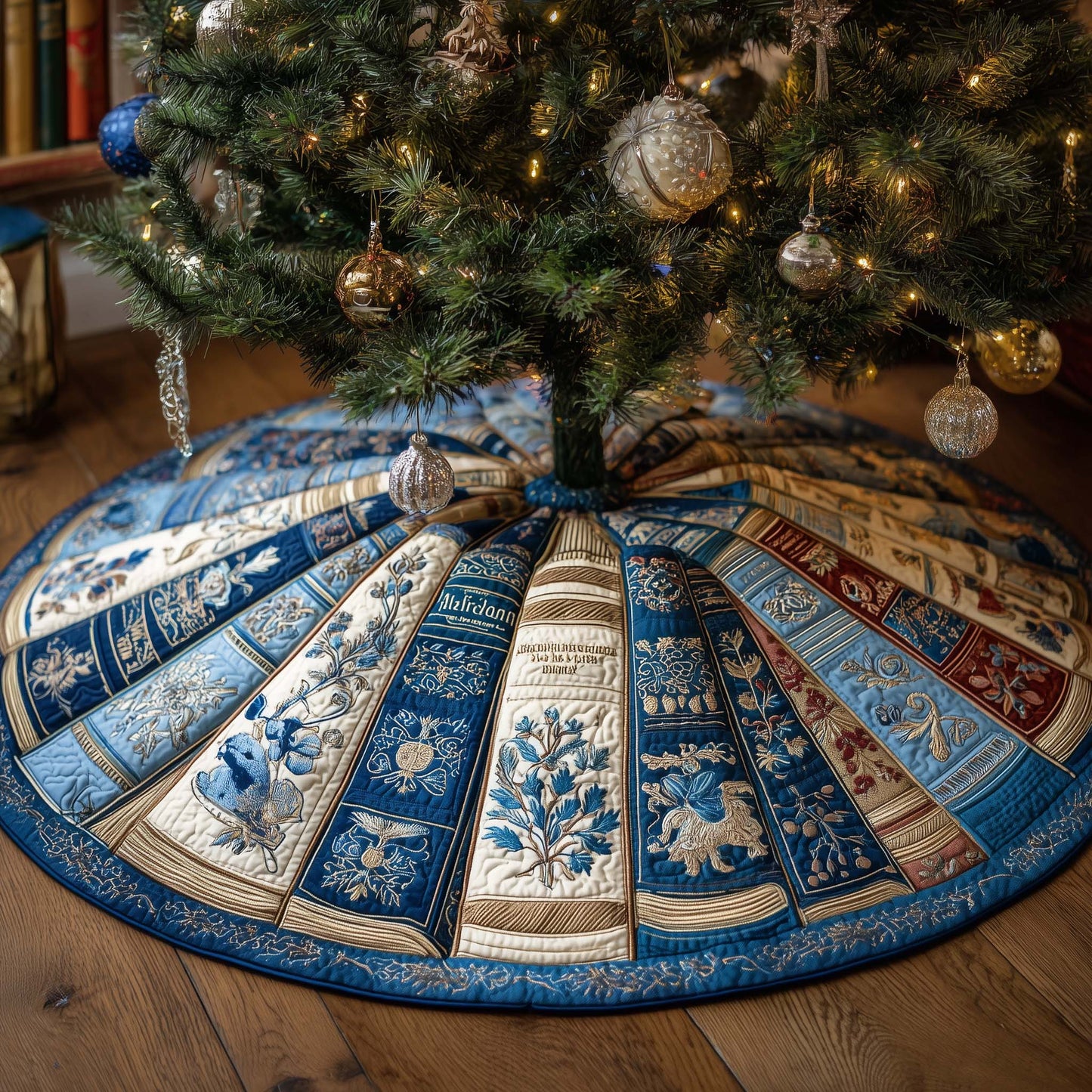 Bookish Holiday Quilted Tree Skirt GFTOTP14473