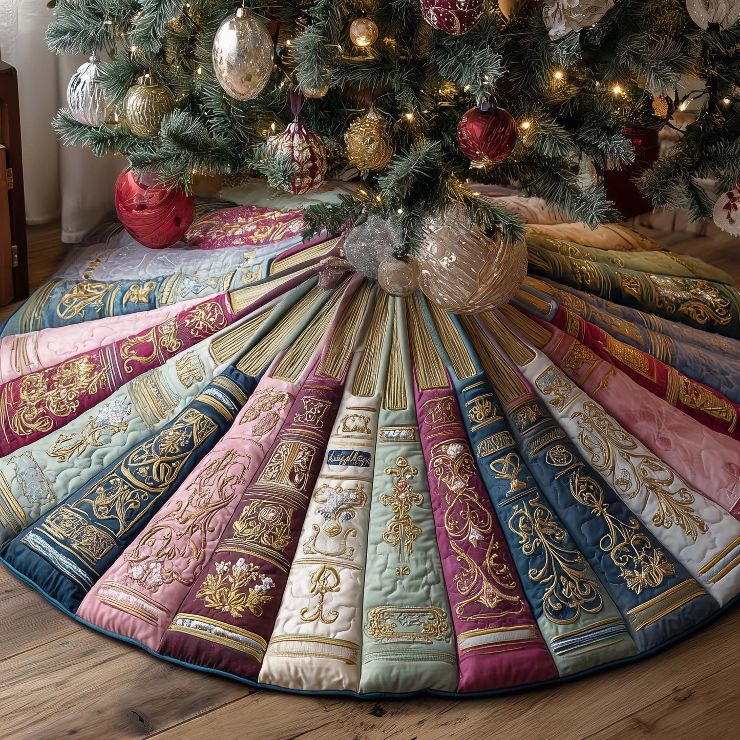 Bookish Holiday Quilted Tree Skirt GFTOTP14474