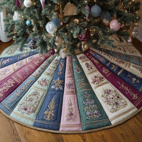 Bookish Holiday Quilted Tree Skirt GFTOTP14475