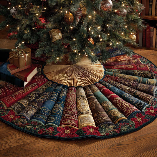 Bookish Holiday Quilted Tree Skirt GFTOTP14478