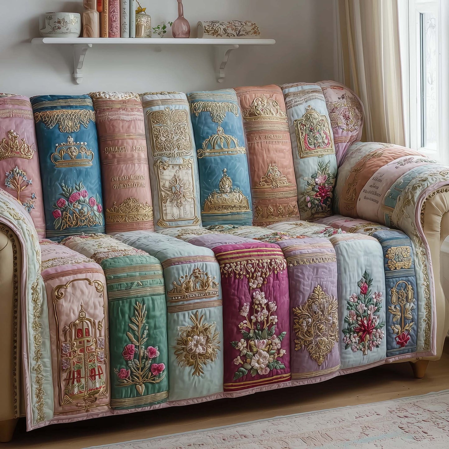 Reading Nook Quilted Sofa Cover GFTOTP14482