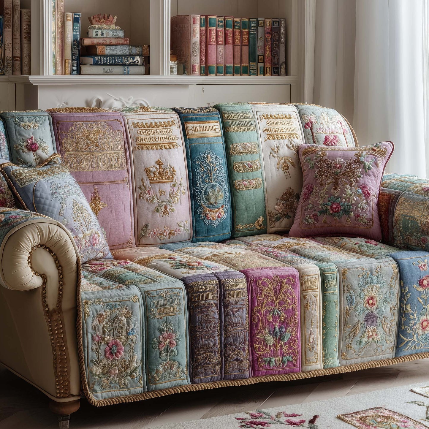 Reading Nook Quilted Sofa Cover GFTOTP14483