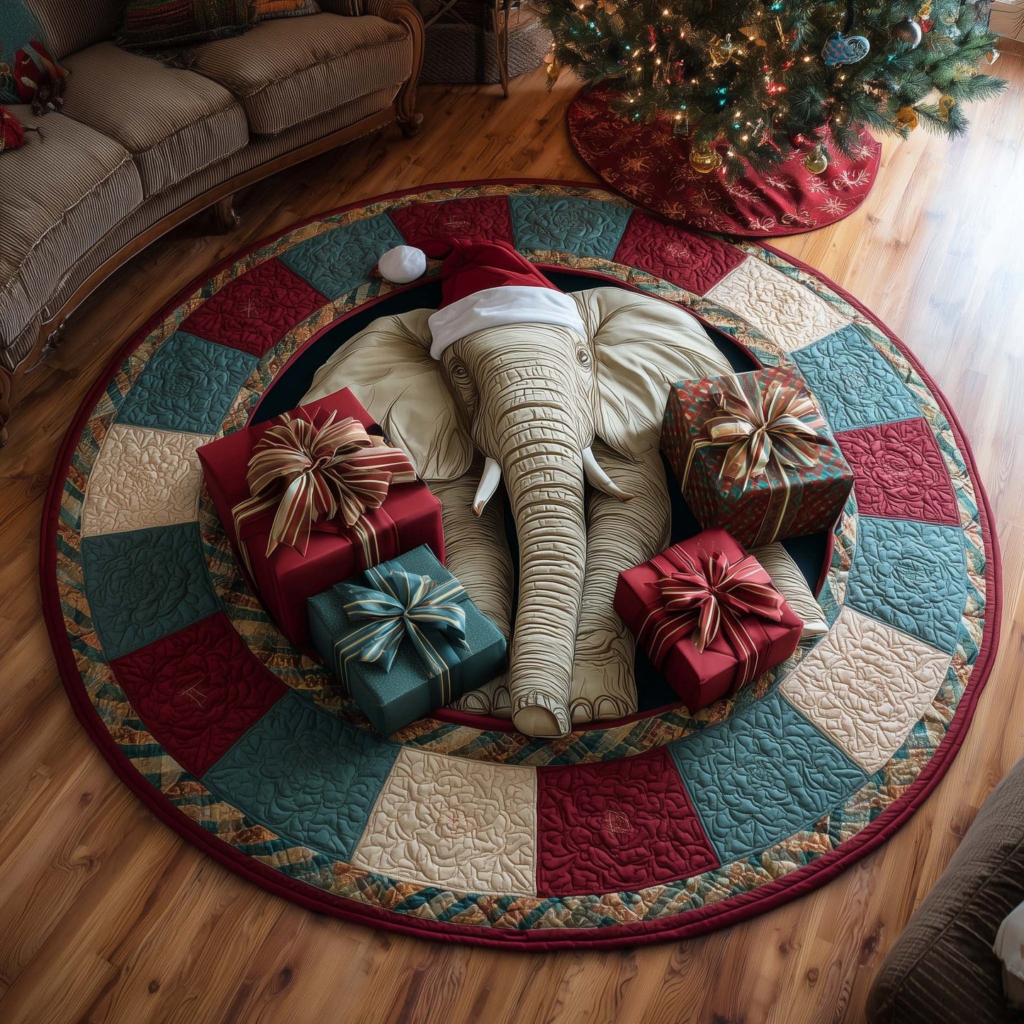 Jolly Tusk Quilted Round Mat GFTOTP14510