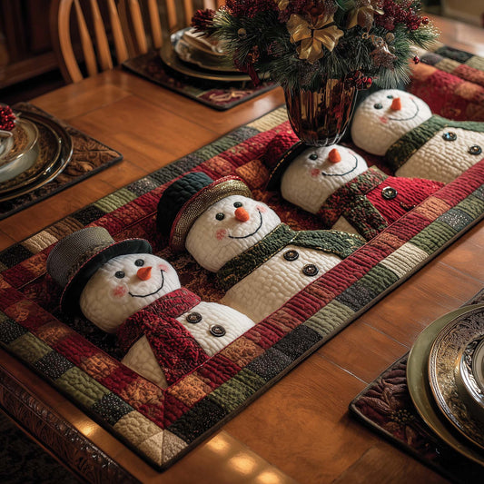 Jolly Snowmen Quilted Table Runner GFTOTP14535