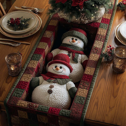 Jolly Snowmen Quilted Table Runner GFTOTP14536