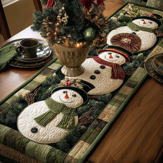 Jolly Snowmen Quilted Table Runner GFTOTP14540