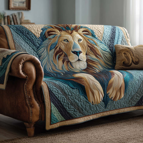 Majestic Lion Quilted Sofa Cover GFTOTP14553