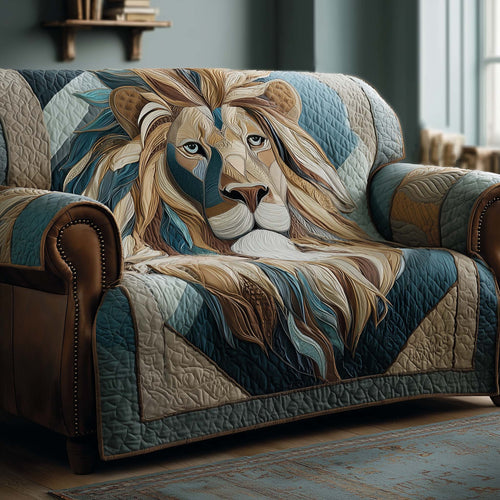 Majestic Lion Quilted Sofa Cover GFTOTP14554