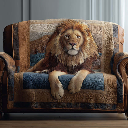 Majestic Lion Quilted Sofa Cover GFTOTP14555