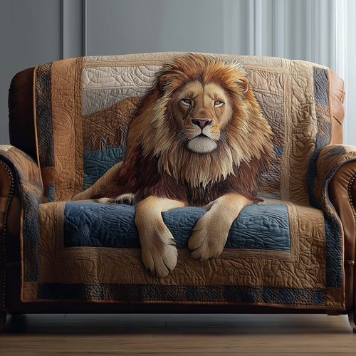 Majestic Lion Quilted Sofa Cover GFTOTP14555