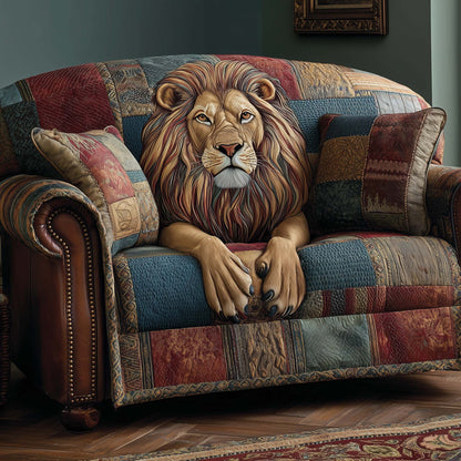 Majestic Lion Quilted Sofa Cover GFTOTP14557