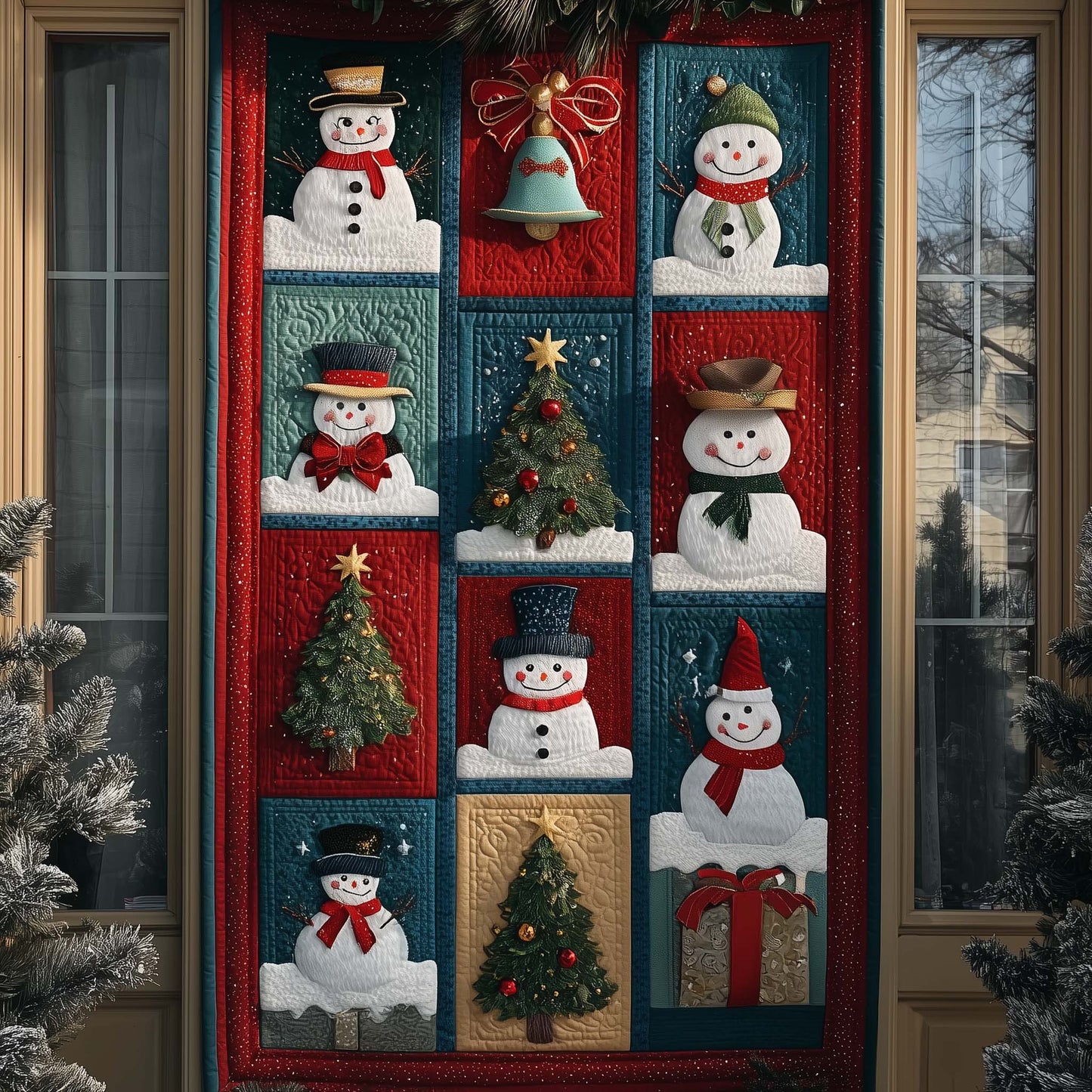 Frosty Welcome Quilted Door Cover GFTOTP14577