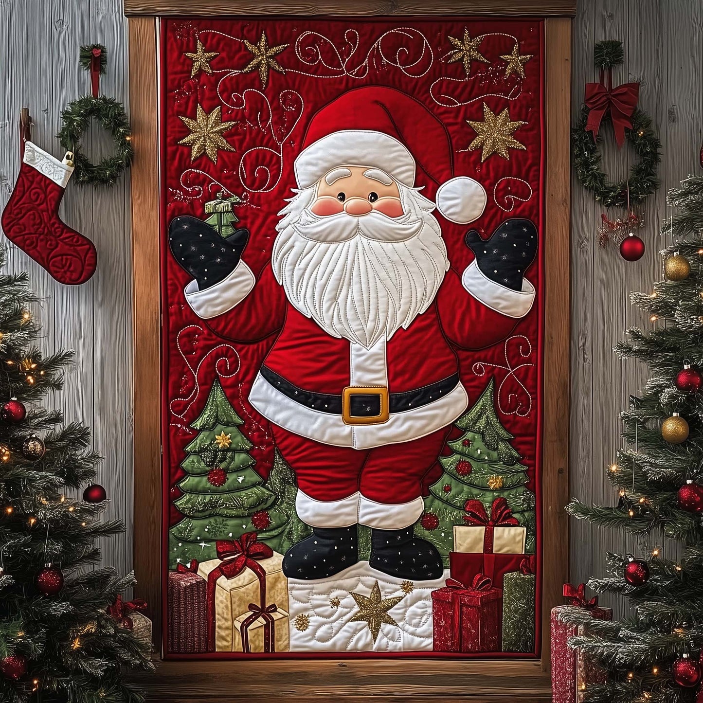 Santa Workshop Quilted Door Cover GFTOTP14608