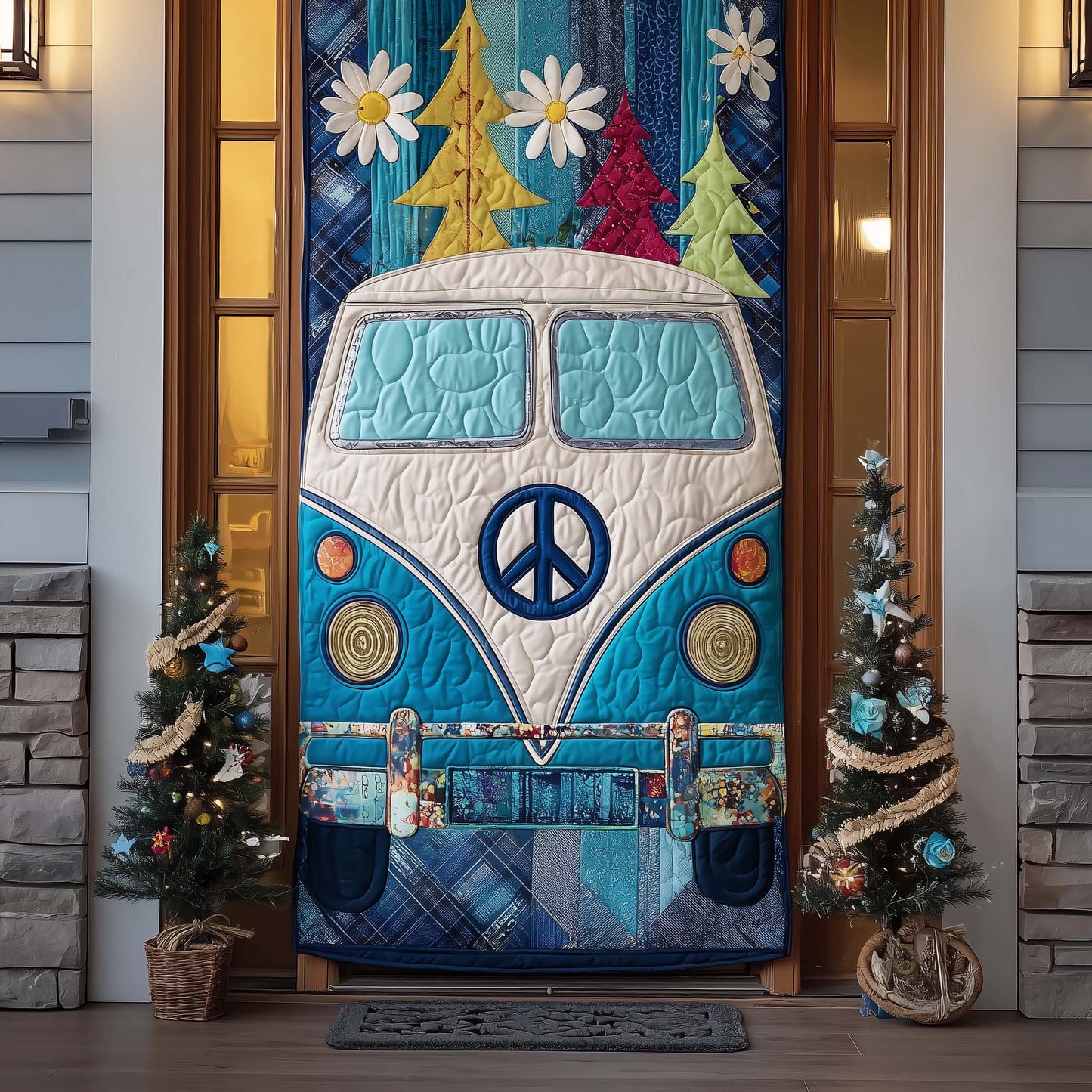 Hippie Van Quilted Door Cover GFTOTP14622