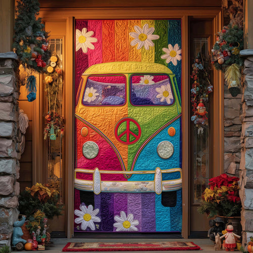 Hippie Van Quilted Door Cover GFTOTP14623