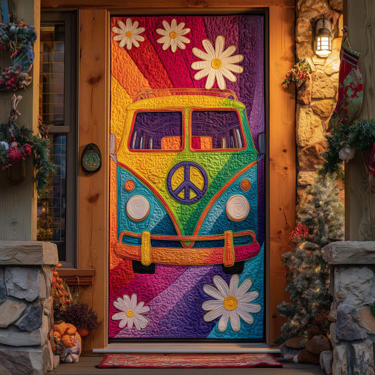 Hippie Van Quilted Door Cover GFTOTP14624