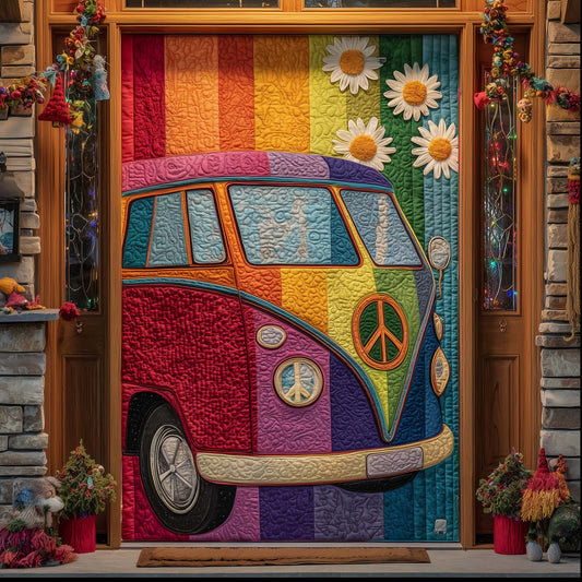 Hippie Van Quilted Door Cover GFTOTP14625