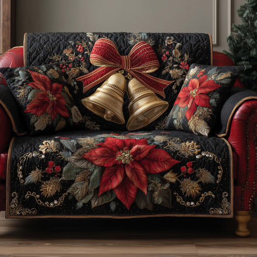 Holiday Ribbon Quilted Sofa Cover GFTOTP14630