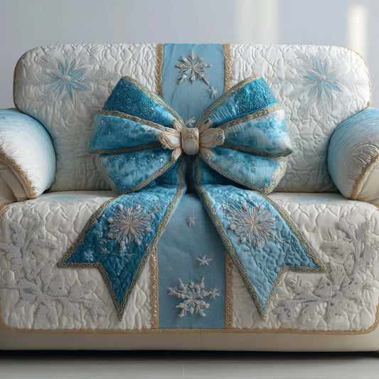 Holiday Ribbon Quilted Sofa Cover GFTOTP14631