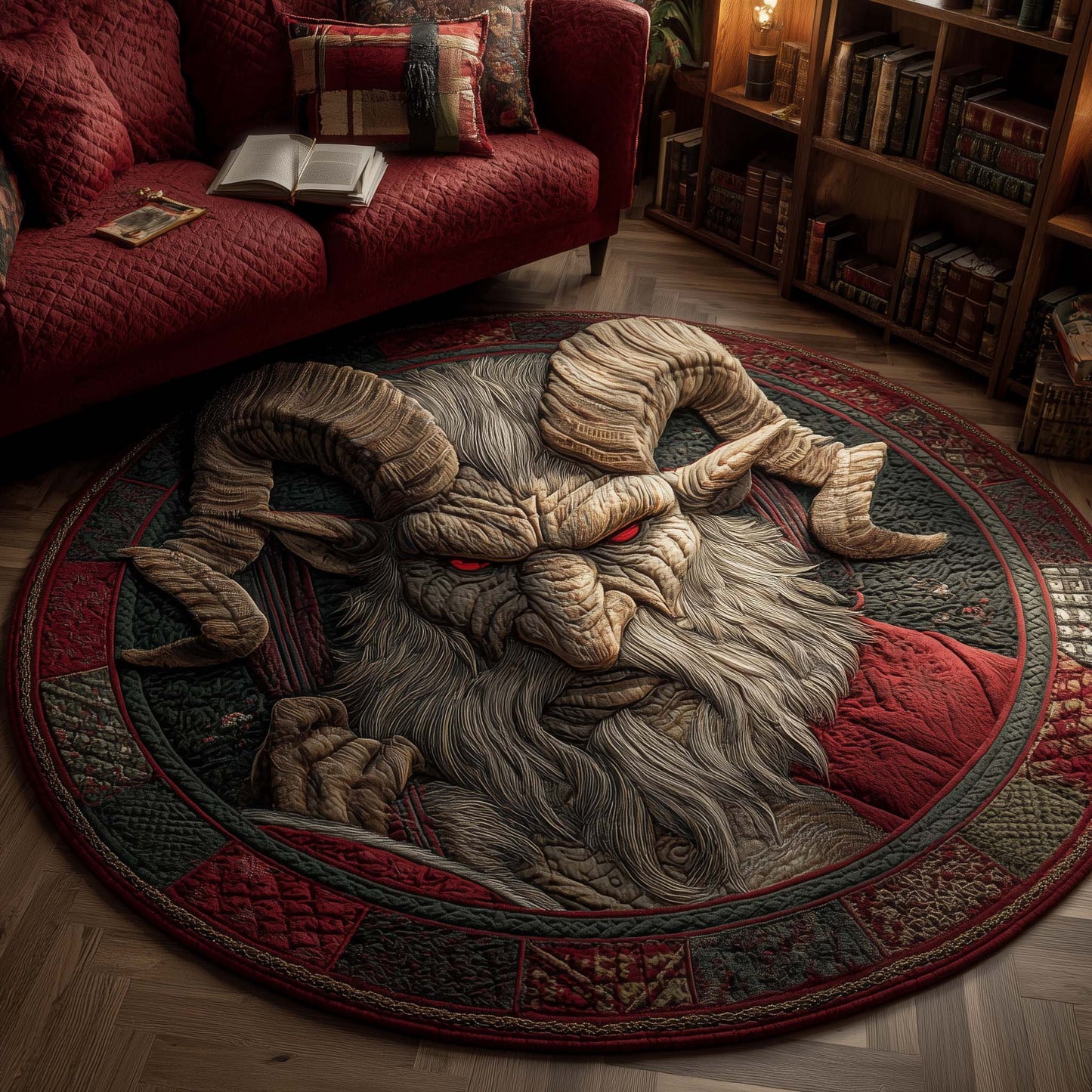 Krampus Eve Quilted Round Mat GFTOTP14646