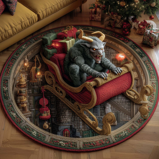 Krampus Eve Quilted Round Mat GFTOTP14652