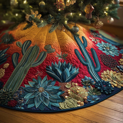 Cactus Holiday Quilted Tree Skirt GFTOTP14672