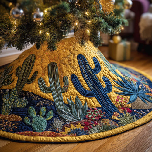 Cactus Holiday Quilted Tree Skirt GFTOTP14674