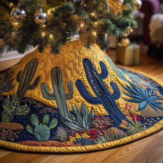 Cactus Holiday Quilted Tree Skirt GFTOTP14674