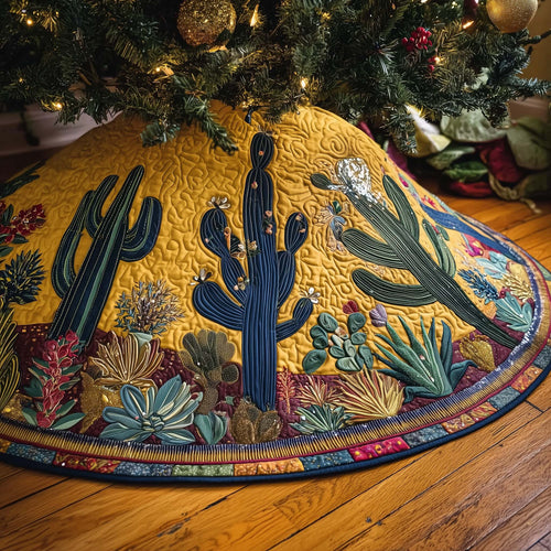 Cactus Holiday Quilted Tree Skirt GFTOTP14675