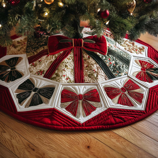 Holiday Patchwork Charm Quilted Tree Skirt GFTOTP14690