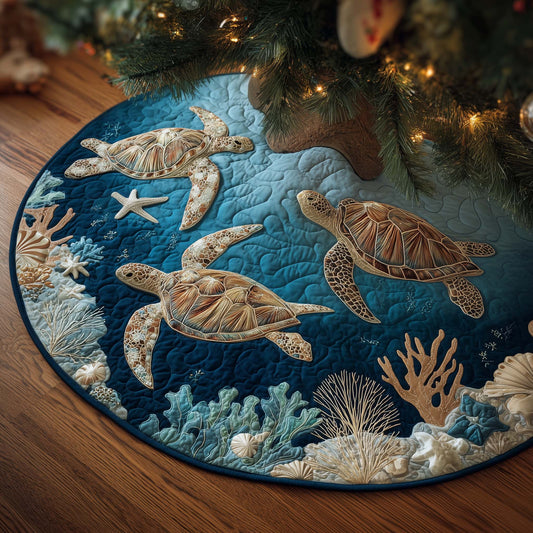 Turtle Trails Quilted Tree Skirt GFTOTP14704