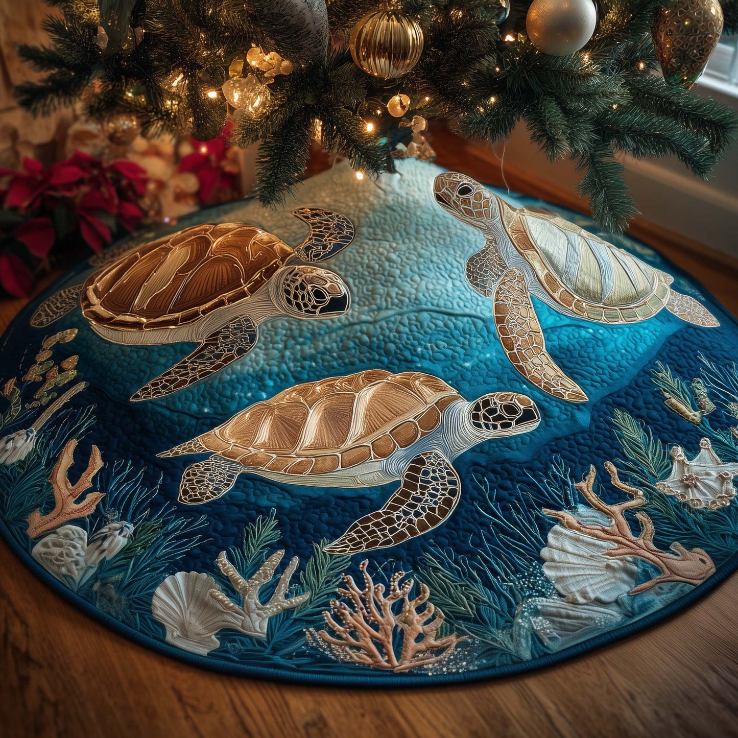 Turtle Trails Quilted Tree Skirt GFTOTP14705