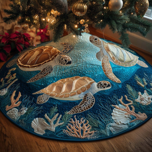 Turtle Trails Quilted Tree Skirt GFTOTP14705