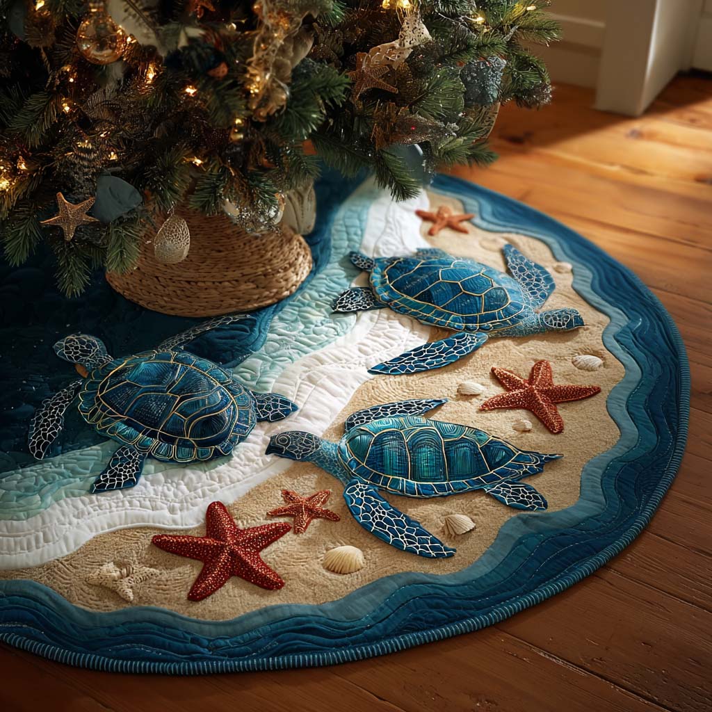 Turtle Trails Quilted Tree Skirt GFTOTP14707