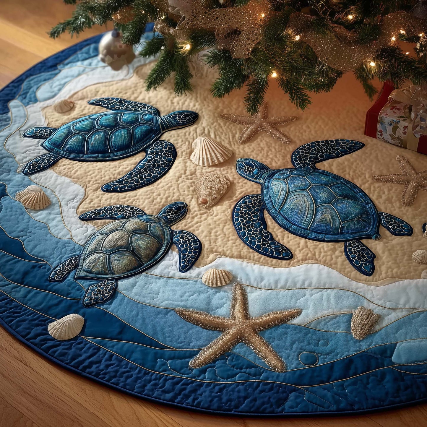 Turtle Trails Quilted Tree Skirt GFTOTP14708