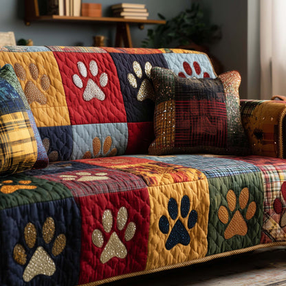 Happy Paw Parade Quilted Sofa Cover GFTOTP14754