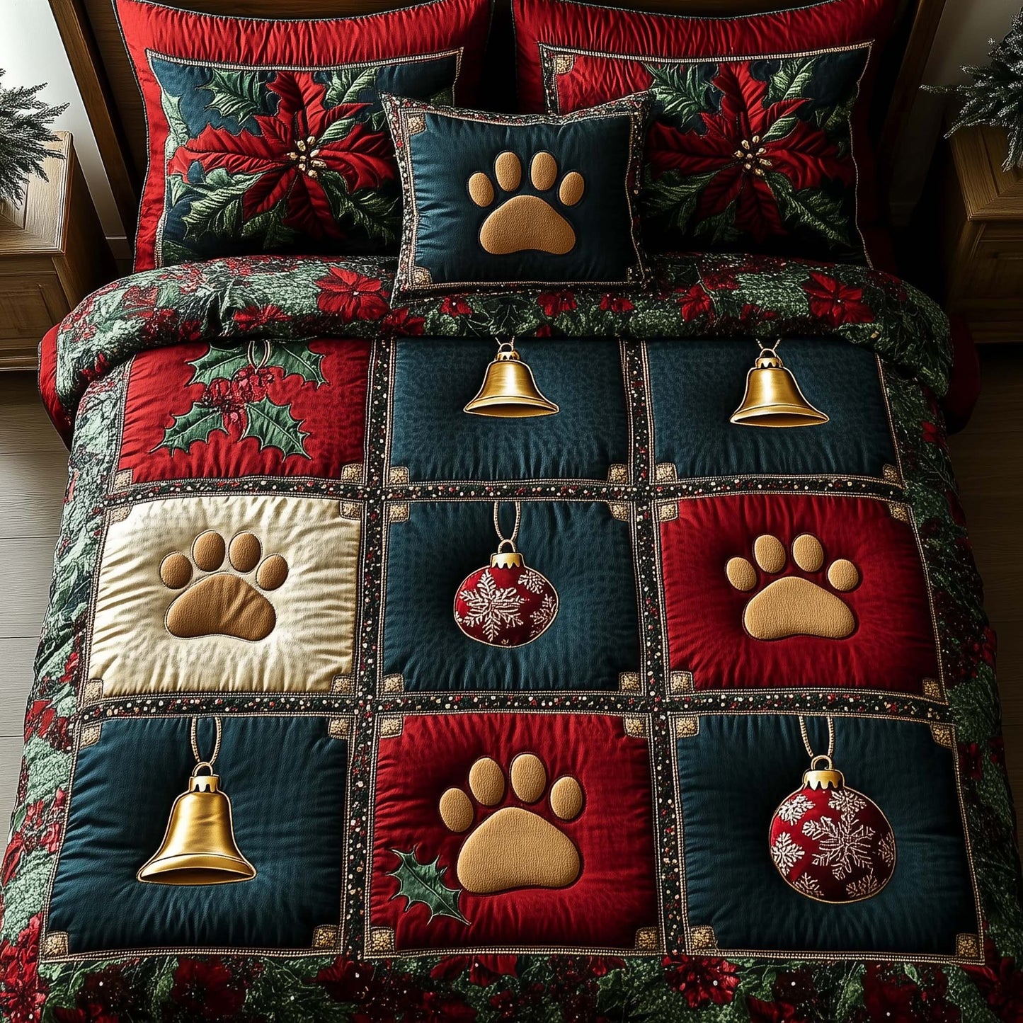 Merry Pawmas Duvet Cover Set GFTOTP14765