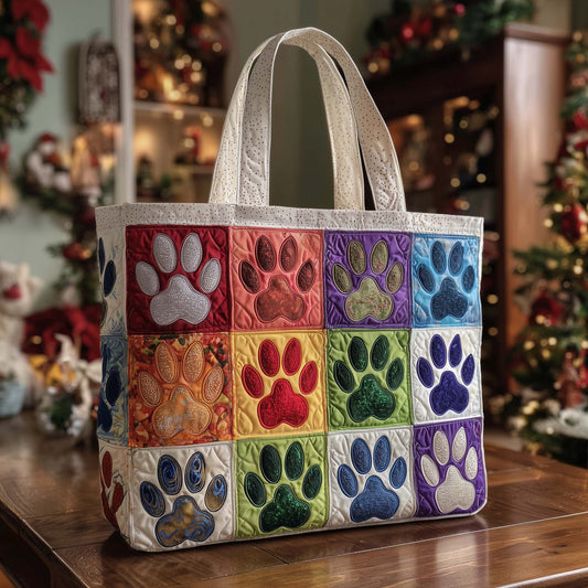 Pawty Trail Quilted Tote Bag GFTOTP14782