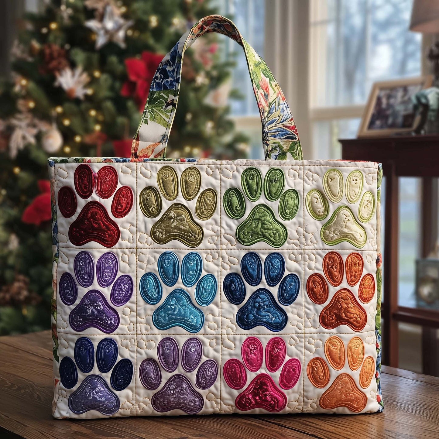 Pawty Trail Quilted Tote Bag GFTOTP14783