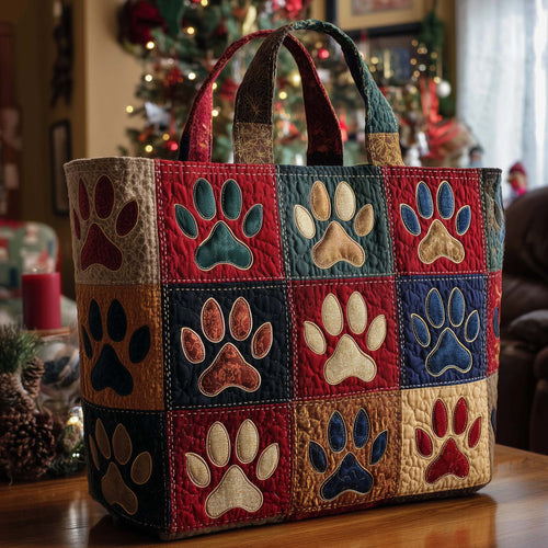 Pawty Trail Quilted Tote Bag GFTOTP14784