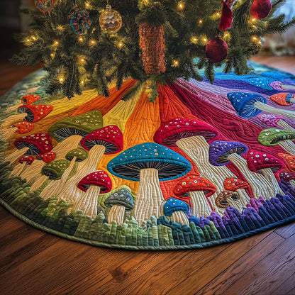 Groovy Mushroom Quilted Tree Skirt GFTOTP14789